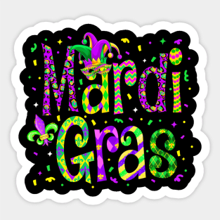 Mardi Gras Parade Outfit  Hat Men Women Kids Sticker